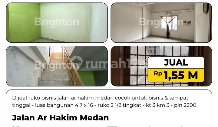 For Sale: Business Shop House on Ar Hakim Street, Medan, Suitable for Business & Residence. 2