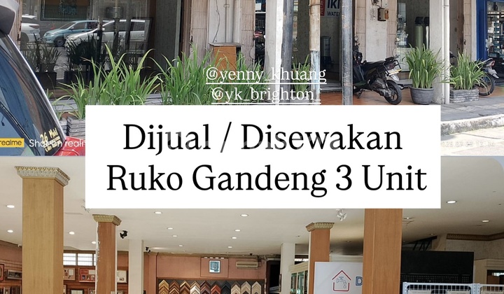 For Sale / For Rent 3 Units of Ready-to-Use Adjacent Shophouses in Medan City Center 2