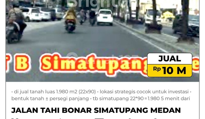 • For Sale 1,980 M2 Land Beside Main Road Medan Sunggal • For Sale 1,980 M2 Land Beside Main Road Medan Sunggal