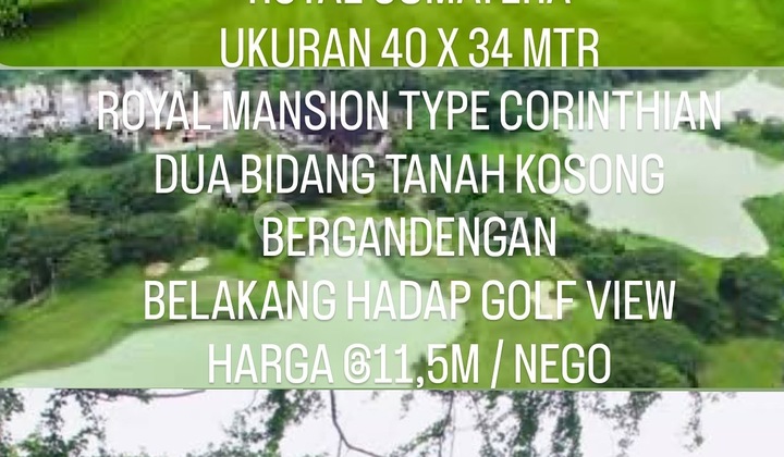 Hunian Asri Ada Lapangan Golf Dijual Tanah Kosong UK 40m X 34m Hunian Asri Ada Lapangan Golf Dijual Tanah Kosong UK 40m X 34m