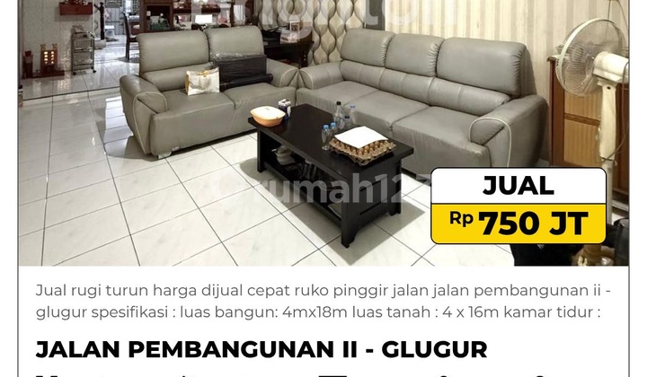 Jual Rugi Jual Ruko / Rumah Tinggal Jalan Pembangunan Ii - Glugur Jual Rugi Jual Ruko / Rumah Tinggal Jalan Pembangunan Ii - Glugur