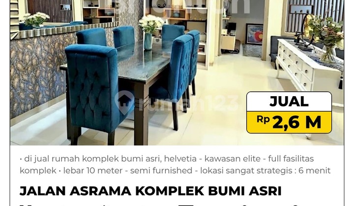 • Di Jual Rumah Villa Komplek Bumi Asri Kawasan Elite 