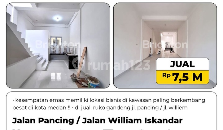 • Di Jual Ruko Gandeng Siap Huni Jl. Pancing - Williem Iskandar