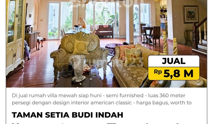 Dijual Rumah Villa Mewah Komplek Taman Setia Budi Indah 1
