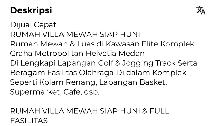 Dijual Cepat Rumah Villa Mewah Siap Huni & Luas di Kawasan Elite 2