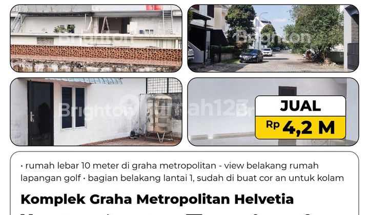Rumah Lebar 10 Meter Di Graha Metropolitan - View Belakang Rumah Lapangan Golf 2