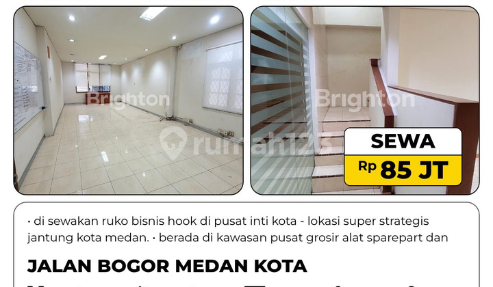 For Rent: Business Shophouse Suitable for Office or Bank, Medan City Center