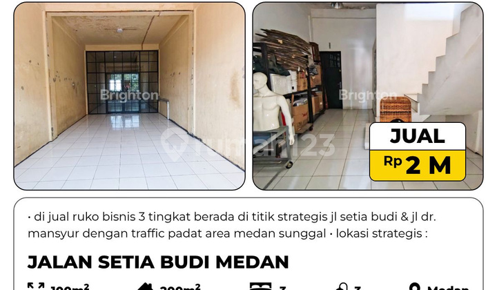 For Sale: Shophouse Business Jalan Setia Budi Medan 1