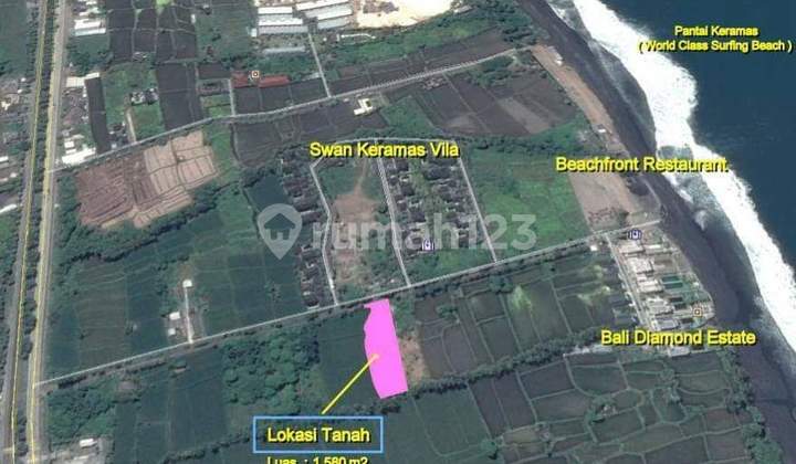 Dijual Tanah 1580 m2 SHM Bentuk Ngantong di Keramas, Gianyar Dijual Tanah 1580 m2 SHM Bentuk Ngantong di Keramas, Gianyar