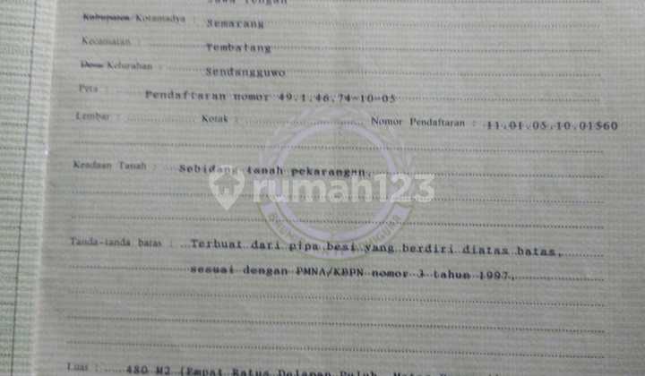 Vacant Land on Jl. Gayamsari Selatan Raya, Sendangguwo, Tembalang, Semarang 2