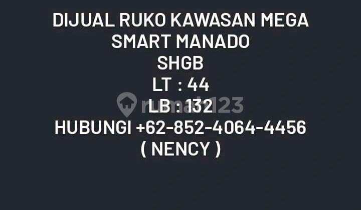 Ruko Kawasan Mega Smart di Jl Piere Tendean 2