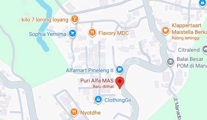 Rumah di Perumahan Puri Alfa Mas Pineleng SHM