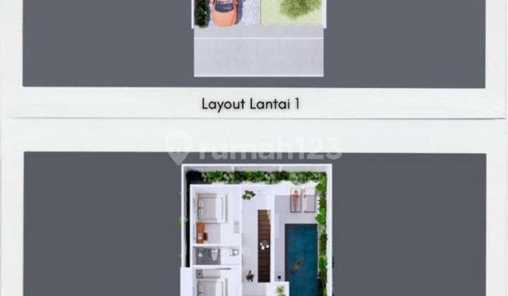 Rumah 2 LT Minimalis Modern Lokasi Startegis Privat Pool di Tengaj Kota Denpasar 2