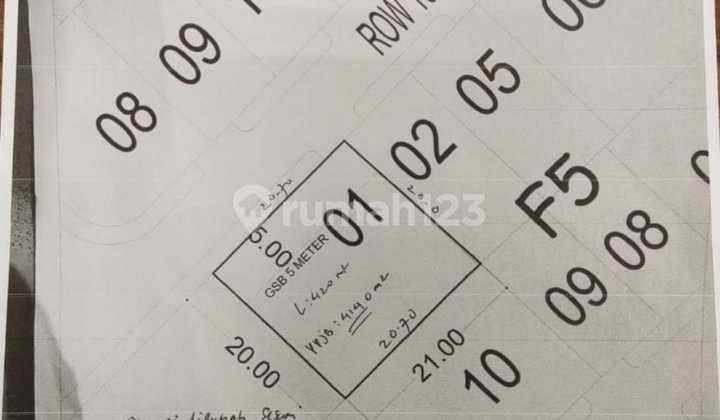 For Sale 414m2 Lot in Versailles Cluster, BSD City, Tangerang