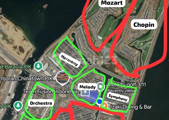 Dijual Kavling Hook View Danau Golf Island Cluster Pik Jakarta Utara