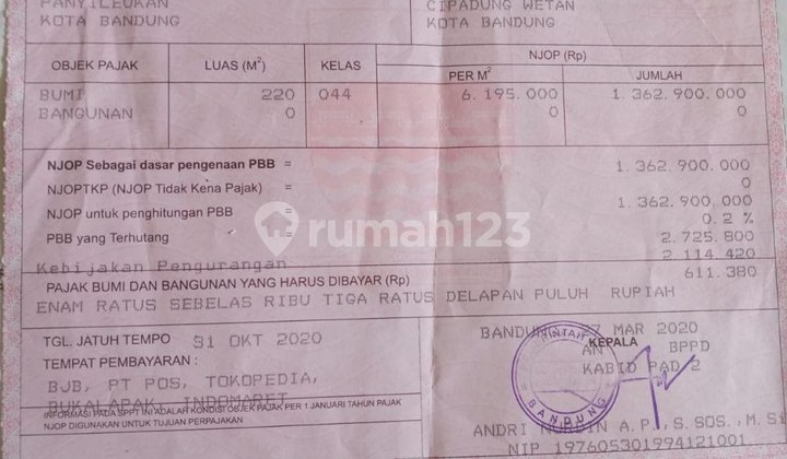 Kavling Murah Bahan Kosanangat Dekat Kampus Uin Depan Polda Jabar