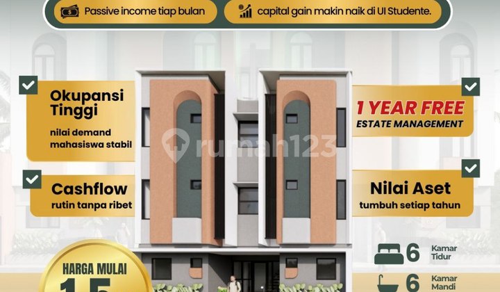 Jual Kost 6 Kamar di Kukusan Dekat Ui Ring1 Kukusan Beji Depok 2