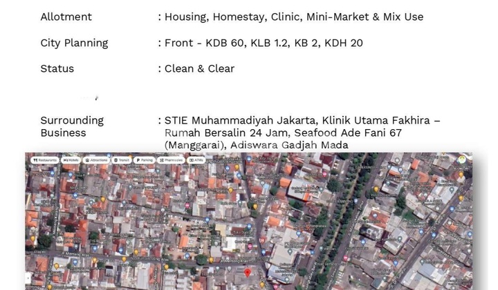 Dijual Tanah & Bangunan Menteng Atas Jakarta Selatan – 361 m²
