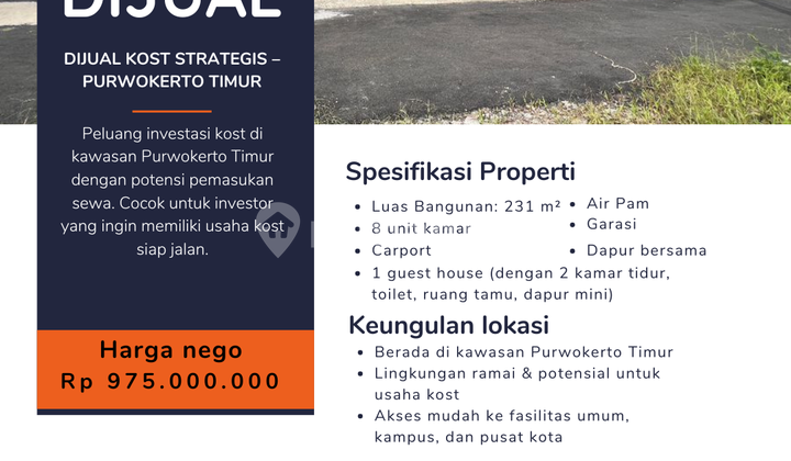 Dijual Rumah Strategis - Purwokerto Timur Seperti Kost