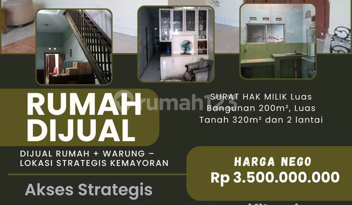 Dijual Rumah + Warung - Lokasi Strategis Kemayoran, Jakarta Pusat Dijual Rumah + Warung - Lokasi Strategis Kemayoran, Jakarta Pusat