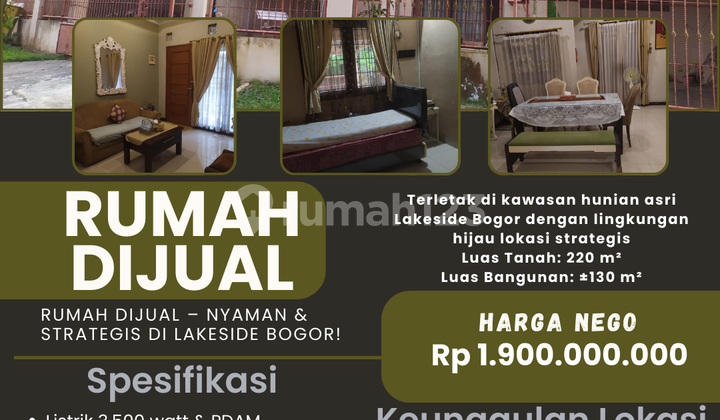 Rumah Dijual - Nyaman & Strategis di Lakeside Bogor!