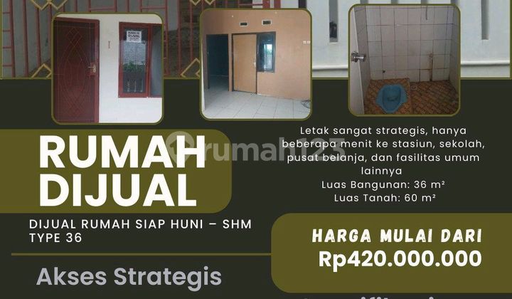 Dijual Rumah Siap Huni - SHM Type 36 1