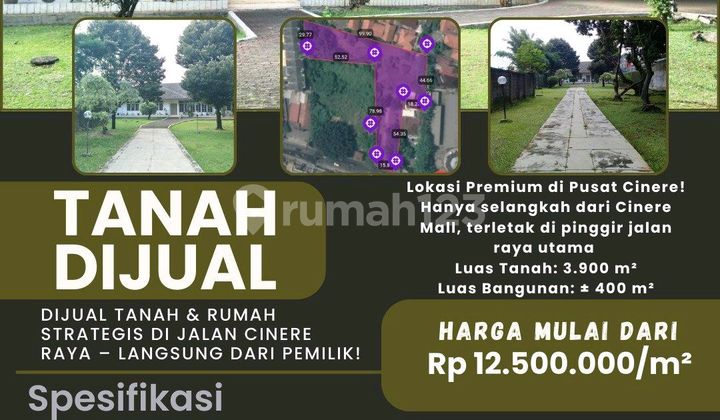 Dijual Tanah & Rumah Strategis di Jalan Cinere Raya - Langsung Dari Pemilik!