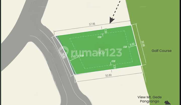 11.8jt Rancamaya Kavling 1637m² Barat-timur Direct Golf Badan 11.8jt Rancamaya Kavling 1637m² Barat-timur Direct Golf Badan