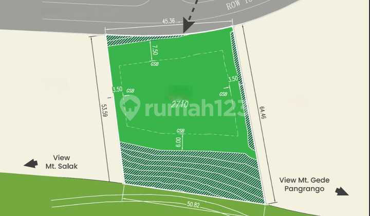 11.8jt Rancamaya Kavling Utara-selatan 2710m² Direct Golf Badan