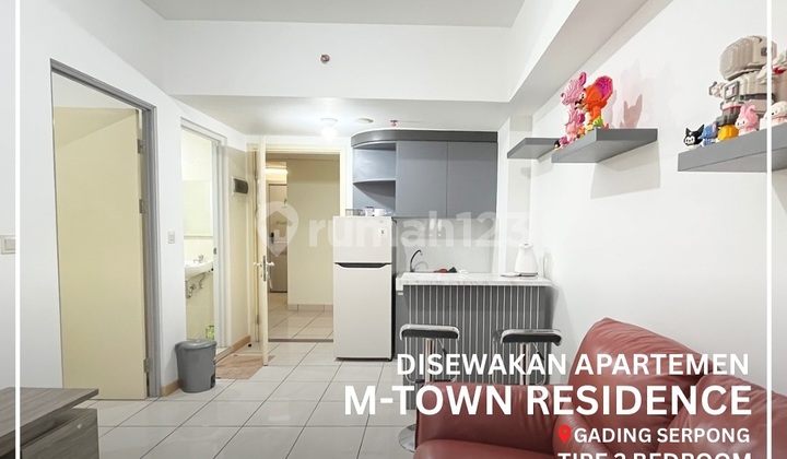 Disewakan 2 Kamar M-town Lantai 11 Full Furnished Siap Huni