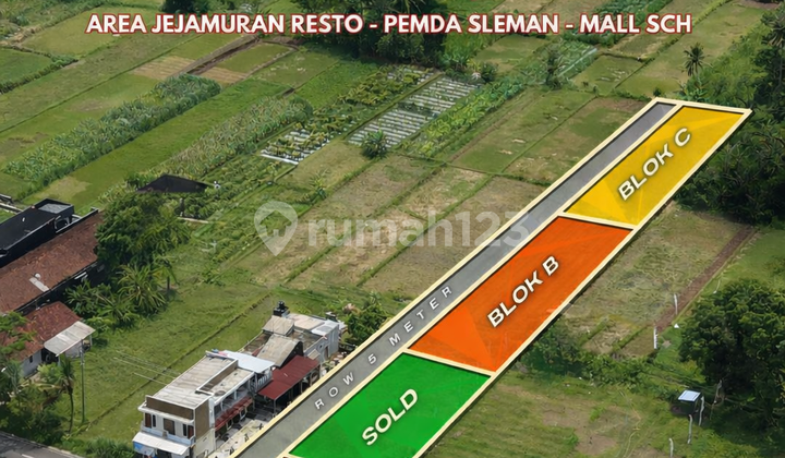 Sleman Land with SHM (Certificate of Ownership), Scenic Rice Field View, Palagan Area.