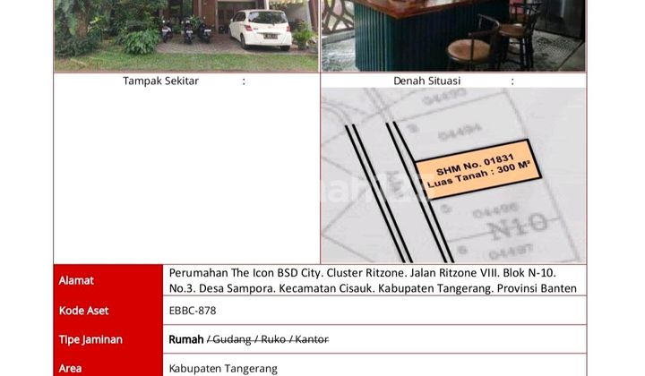 Dijual Murah Rumah Di Icon Bsd City Aset Macet Bank 1