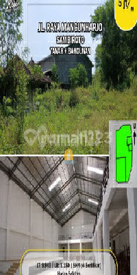 Tanah + Bangunan Cocok Untuk Usaha di Jalan Raya Mangunharjo 1