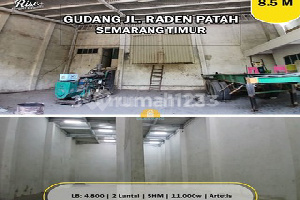 Gudang Luas Strategis Siap Pakai Usaha di Jalan Raden Patah