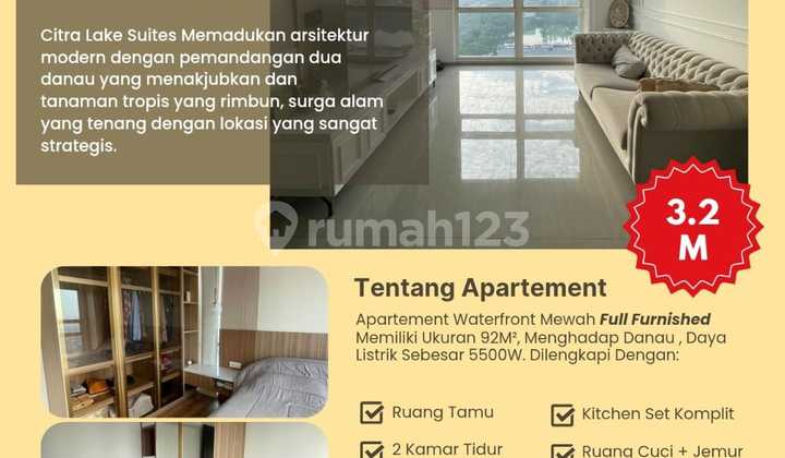 Dijual Apartemen Citra Lake Suites 2 Br Kalideres Jakarta Barat Dijual Apartemen Citra Lake Suites 2 Br Kalideres Jakarta Barat