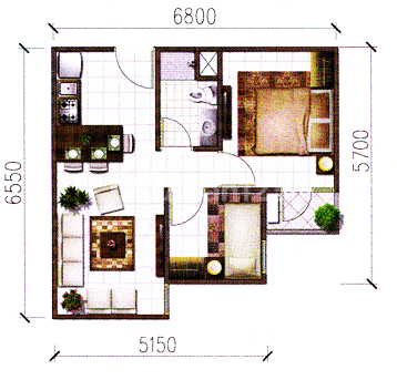 Apartment Sky Terrace (2 BR)