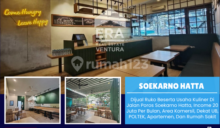 Ruko Di Poros Jalan Sukarno Hatta Lokasi Strategis, Area Bisnis Ruko Di Poros Jalan Sukarno Hatta Lokasi Strategis, Area Bisnis
