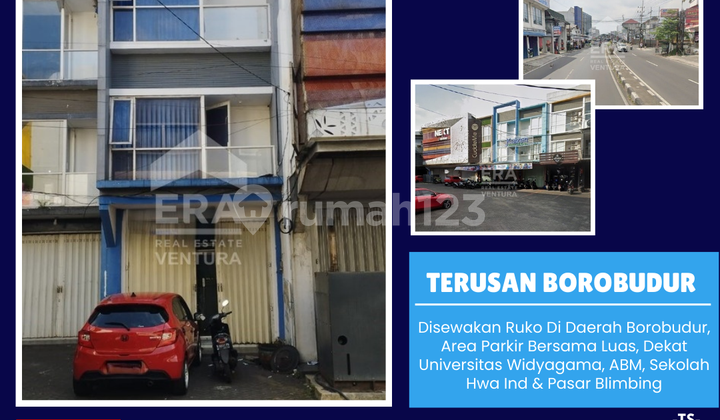 Ruko 3 Lantai Di Borobudur, Dekat Universitas Widyagama Dan ABM
