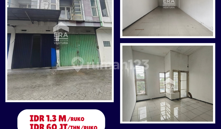 For Rent 2 Adjacent Shophouses, Busy Location Near Gadang Market