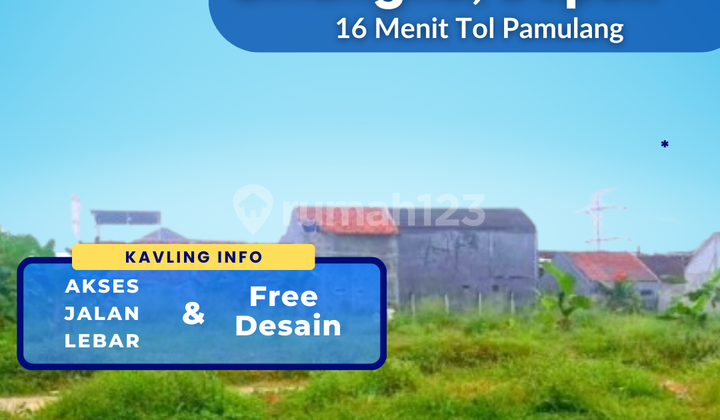 Tanah Kavling murah Cinangka, Depok Bebas Banjir, Free Design Tanah Kavling murah Cinangka, Depok Bebas Banjir, Free Design