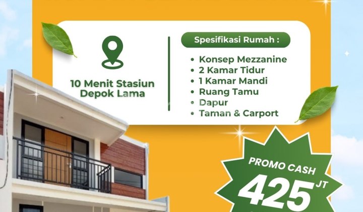 Rumah Atl Cipayung Dekat KRL Stasiun Kota Depok Lama, Murah, Baru Rumah Atl Cipayung Dekat KRL Stasiun Kota Depok Lama, Murah, Baru