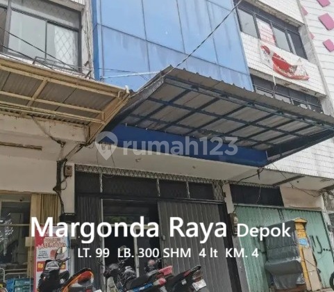 Cheap 4-Story Shophouse Below Appraisal Value on Jl. Margonda Raya, Depok