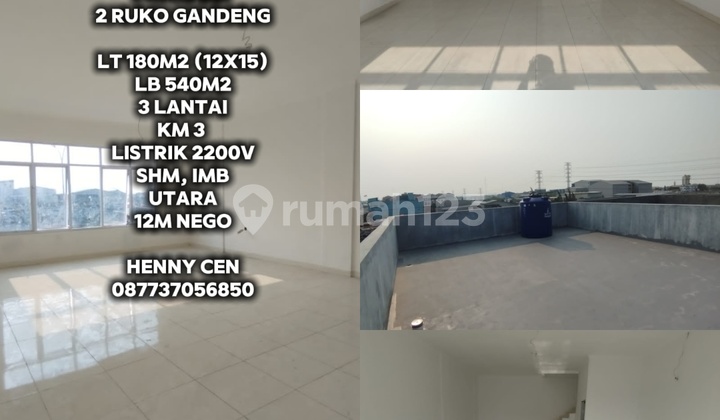 Ruko Muara Karang 2 Unit Gandeng 12x15 3 Lantai Shm 