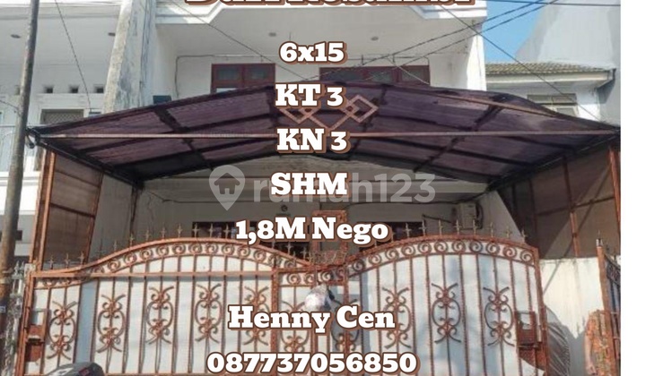Duri Kosambi 6x15 Jual Cepat 2 Lantai Harga Masih Bisa Nego