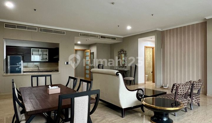 Rent Apartment Senayan Residence South Jakarta Type 3+1 Bedroom Semi Furnished