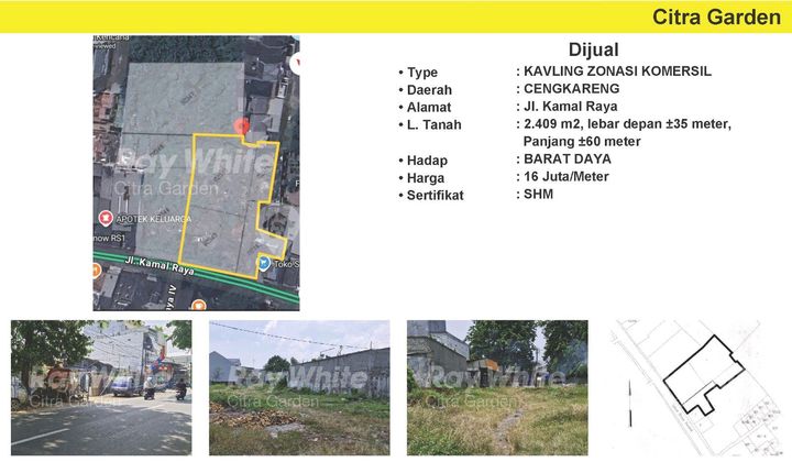 Dijual Kavling Zonasi Komersial
