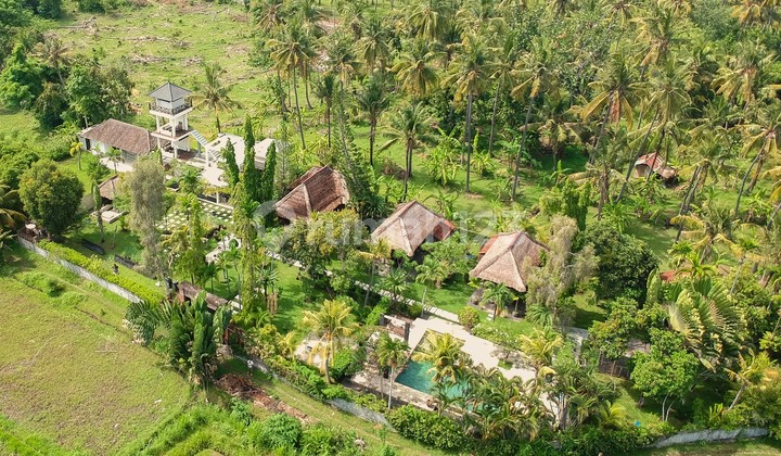 Tranquil Balinese Villa Featuring Bungalows and Tower Lookout