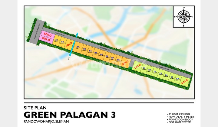 Tanah SHM, Mangku Jalan, 300 Jt-an, Dekat Masjid Suciati