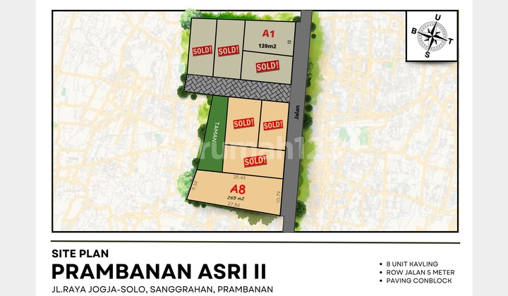 Tanah Siap AJB Prambanan Klaten - Cocok Kos Tanah Siap AJB Prambanan Klaten - Cocok Kos