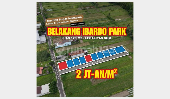 Tanah SHM Jogja, Belakang Ibarbo Park 